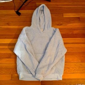 baby blue fluffy sweater